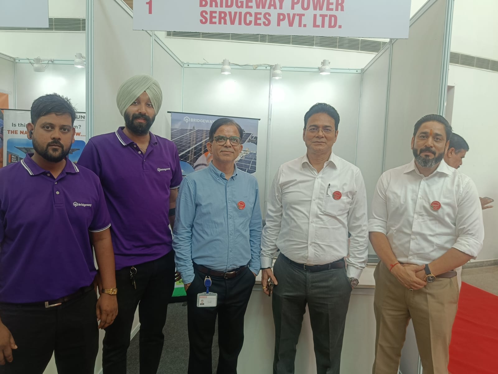 Bridgeway Power Services team at a 2026 solar exhibition booth