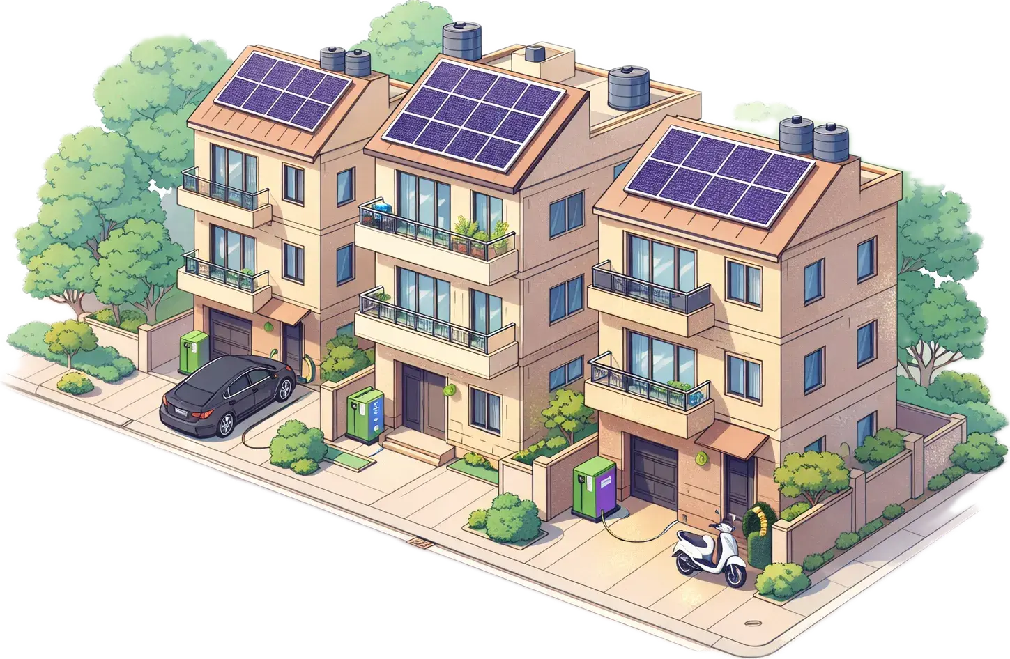 Solar installation on rooftops in Sector 88 Faridabad, Faridabad