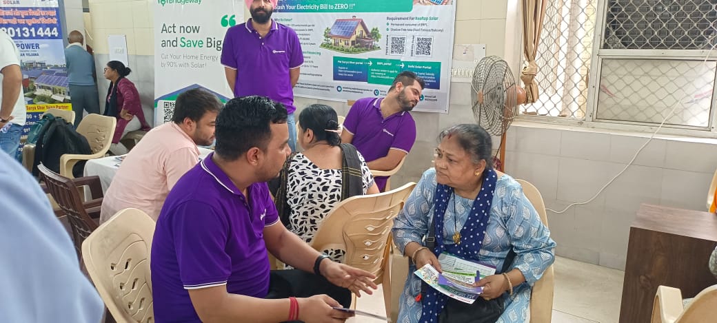 Team at a community solar awareness camp